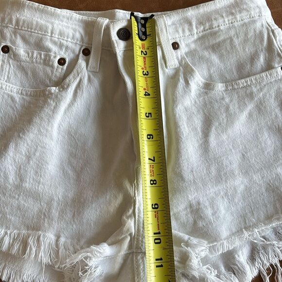 Levi's 501 XX White cut off button fly Jean Shorts crossover Sz 27 - Picture 8 of 10